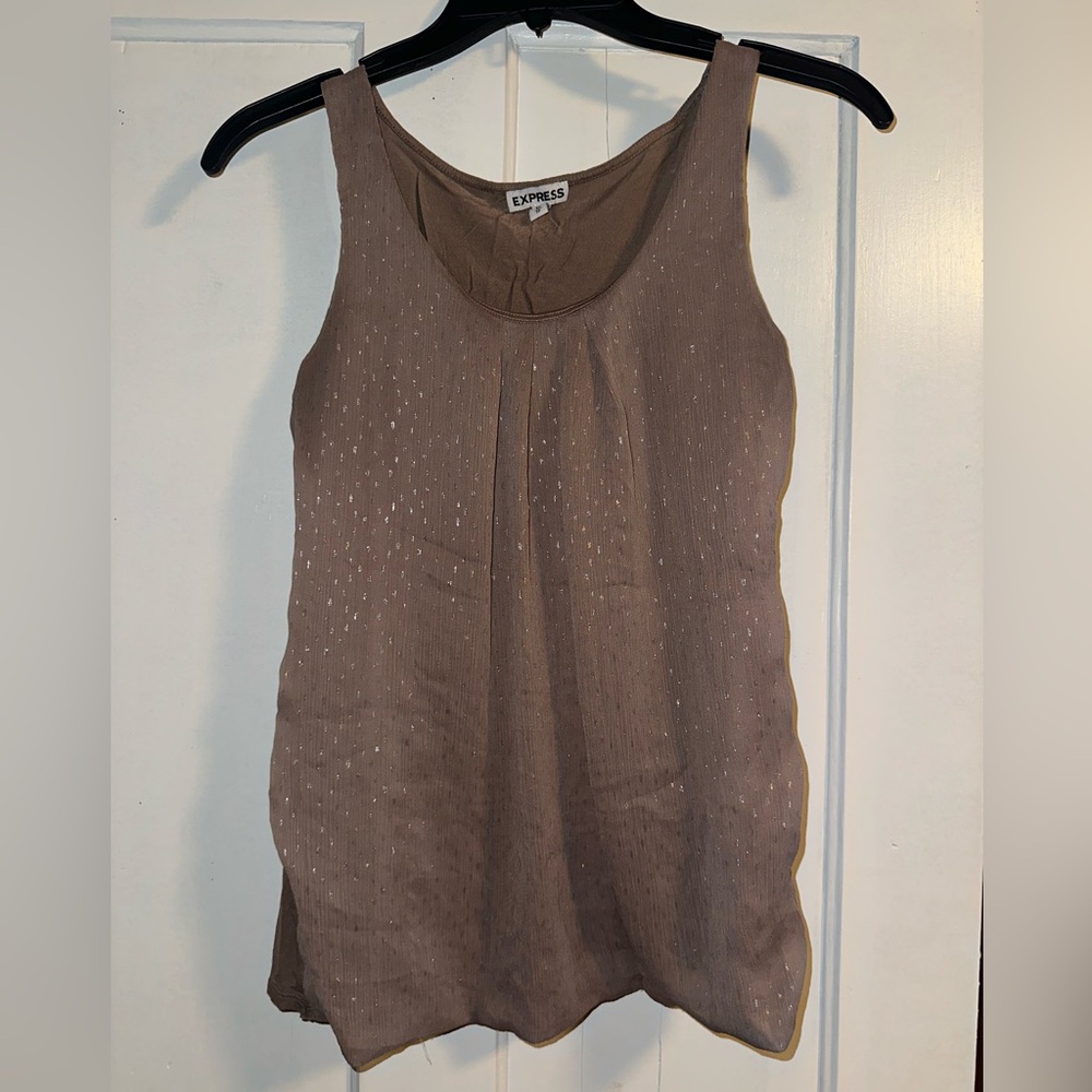 Express Taupe Sleeveless Tank Top
